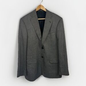 Versace Collection Blazer 50 UK 40R US Mens Birdseye Bamboo Dark Gray Jacket